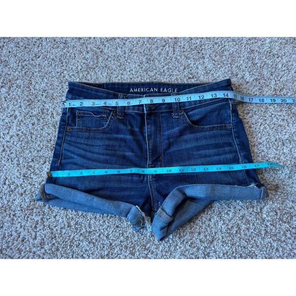 American Eagle rolled cuff Jean shorts size women's 8, Next Level Stretch - Picture 4 of 9